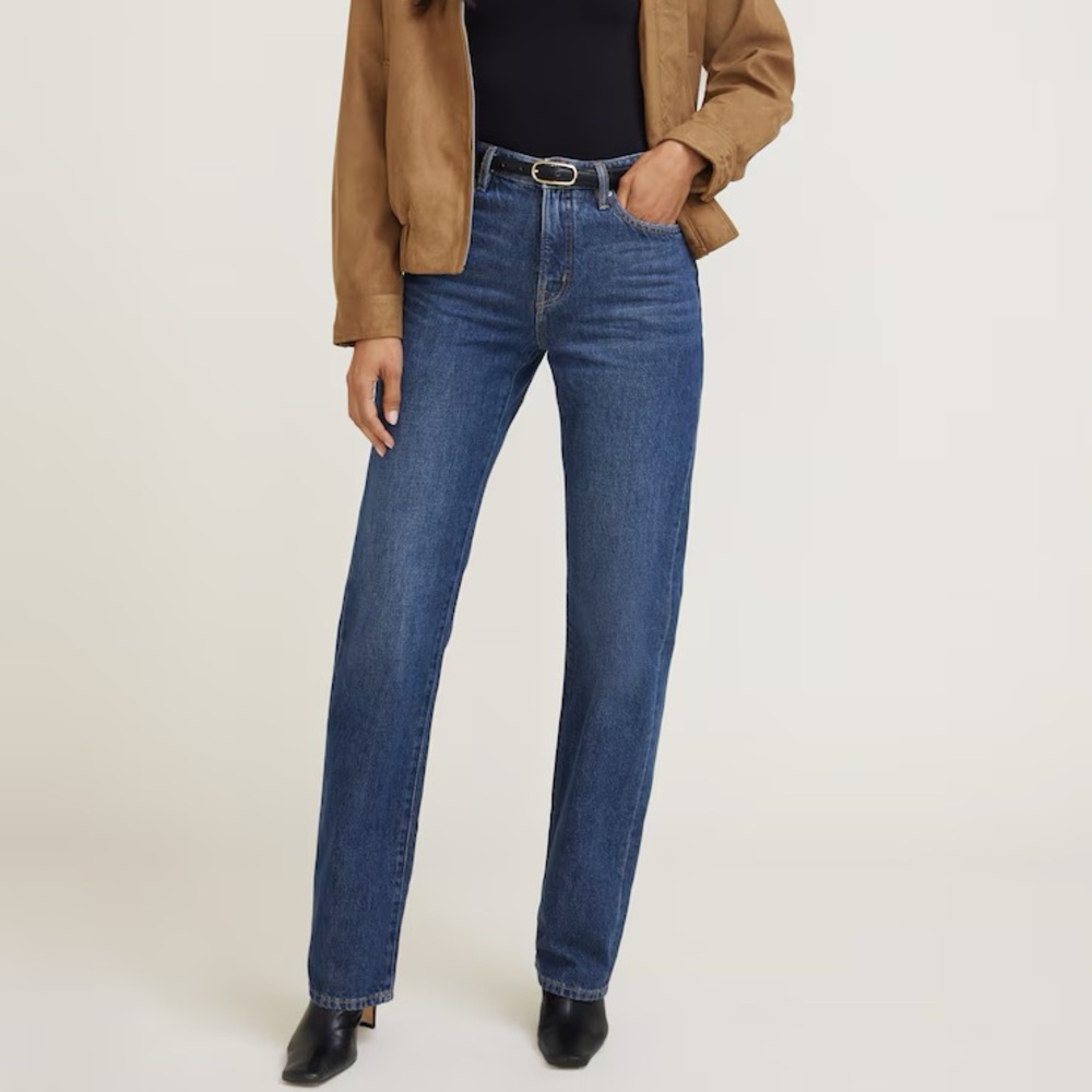 Cara High Rise Straight Leg Jeans